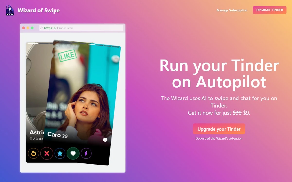Captura de Wizard of Swipe for Tinder
