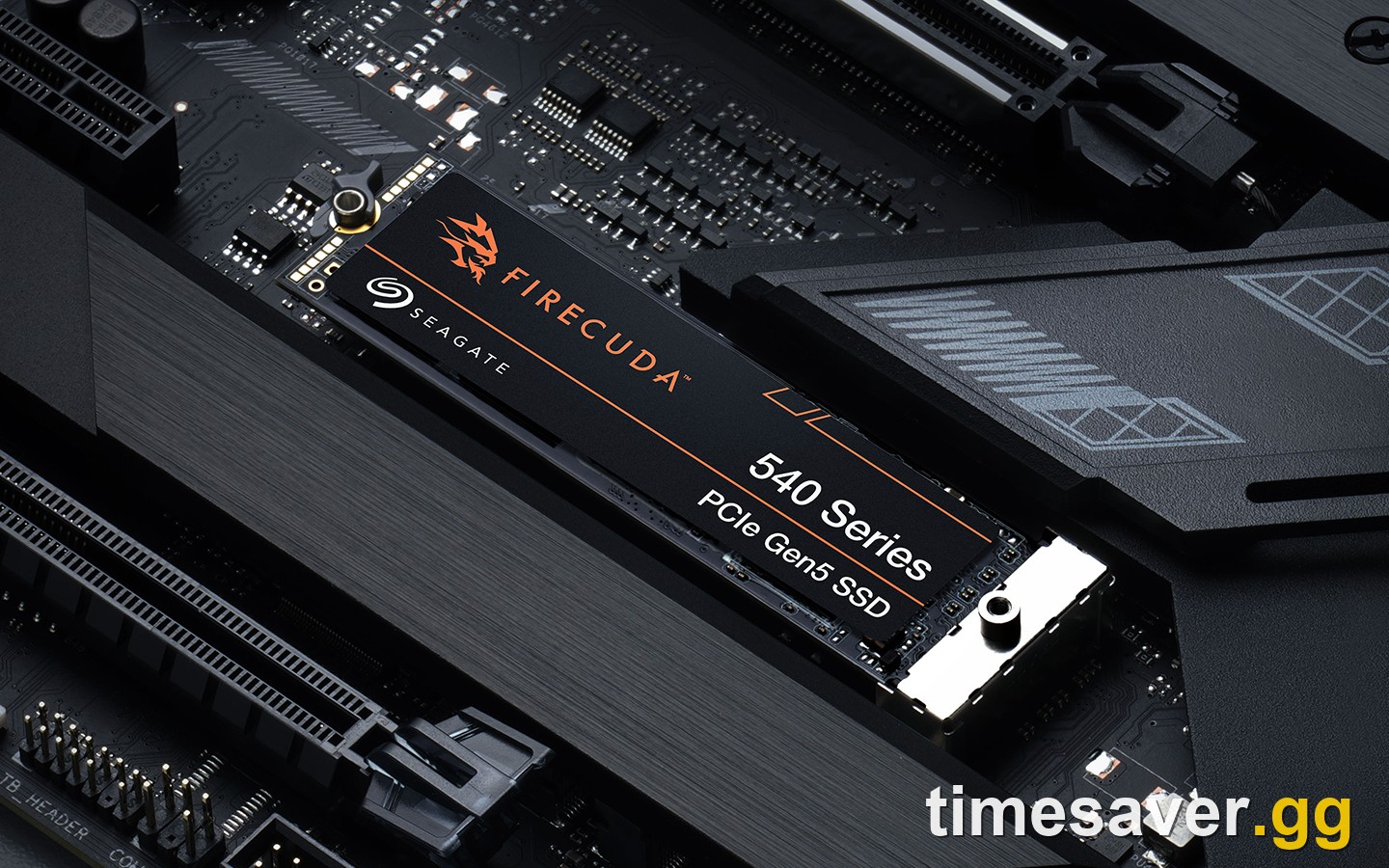 A gaming NVMe SSD installed on a PC motherboard, the SSD-required storage for Modern Warfare 4 on PC