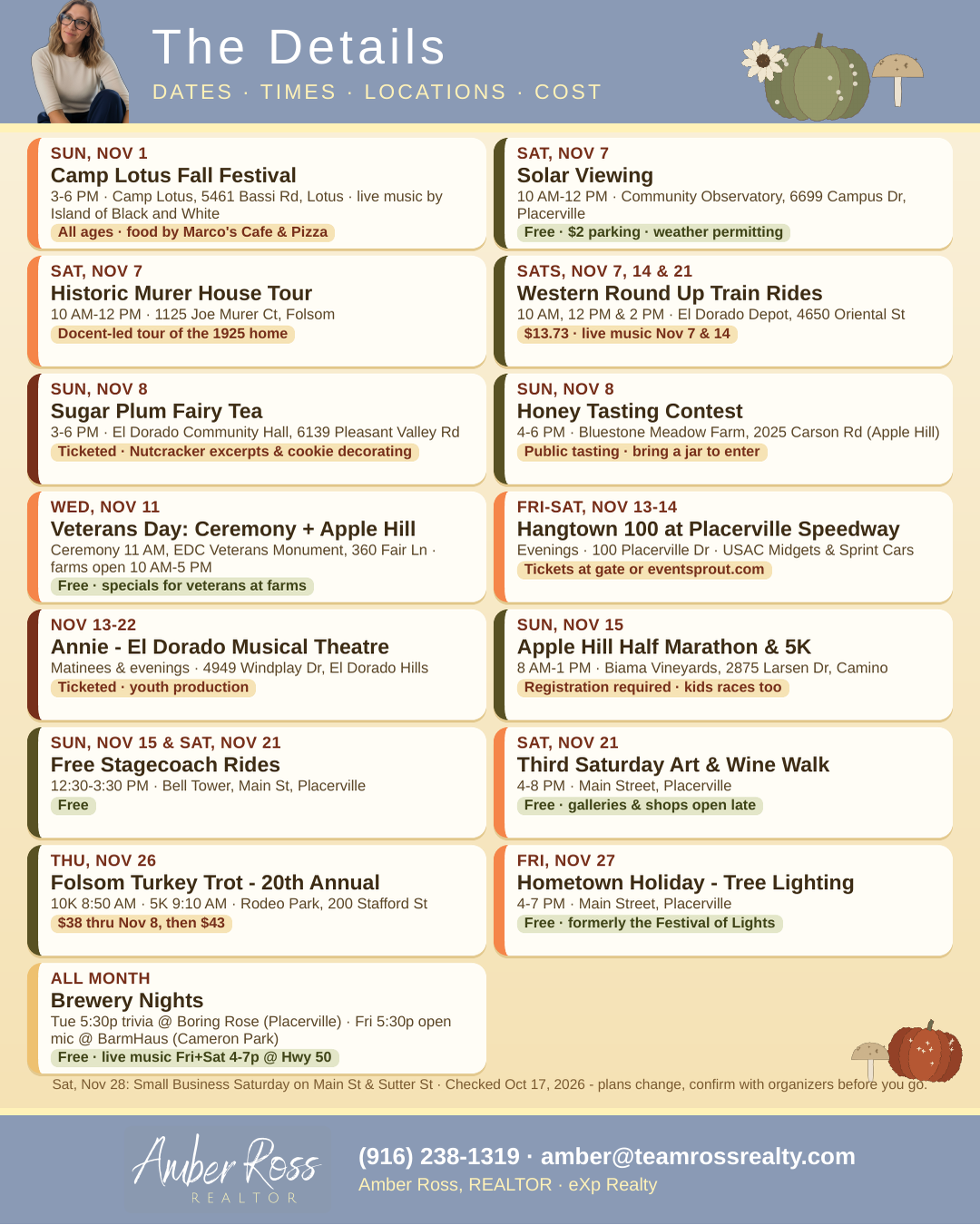 November in El Dorado County events calendar, page 2