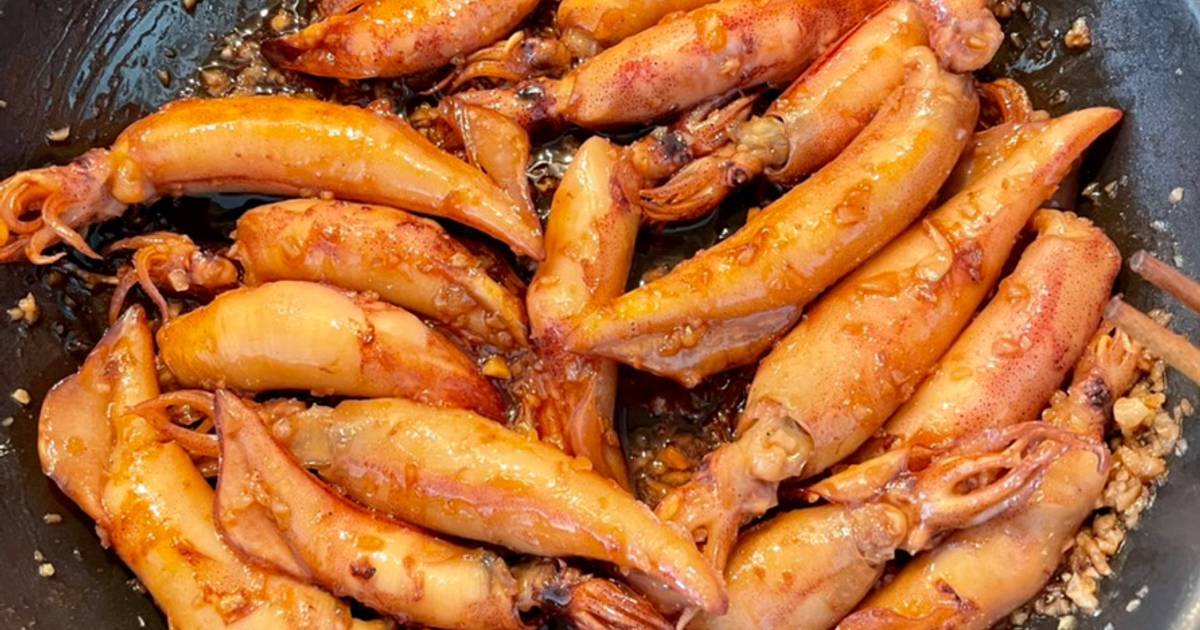 Mực trứng rim mắm đường