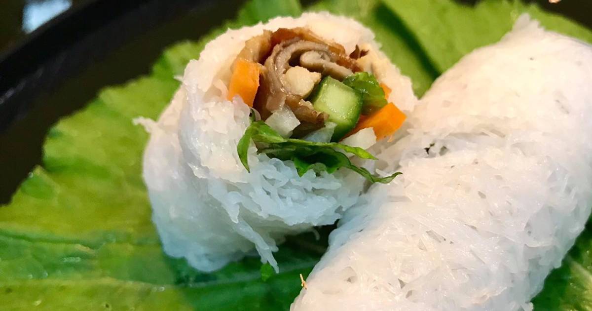 Bánh hỏi cuộn nấm
