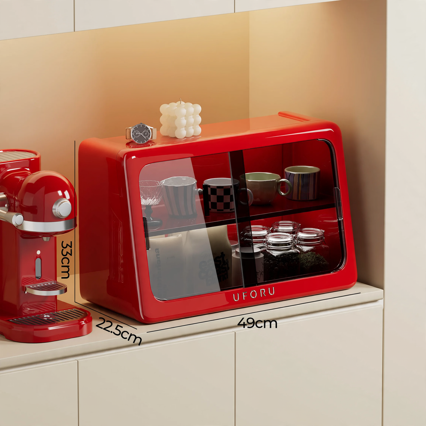 Two-tier mug rack made of plastic