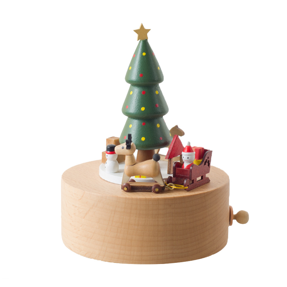 Dekorative Holz-Spieluhr für Weihnachten