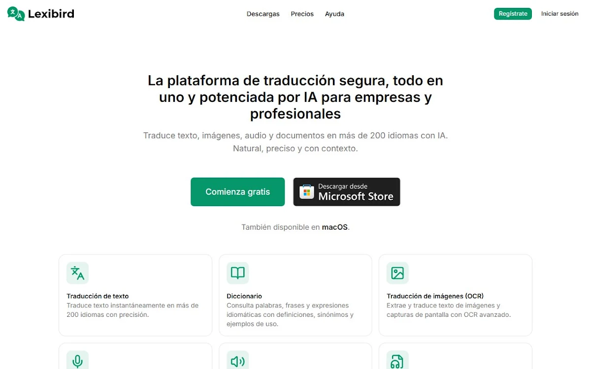 Captura de translatium.app