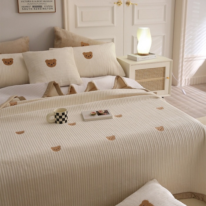 Double-sided Baby fur bed cover, Korean style