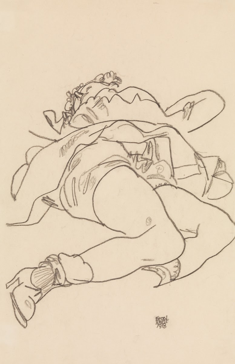 Reclining Woman with Raised Skirt 1918
