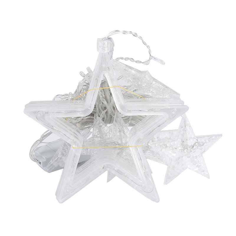 LED Curtain String Lights with Stars