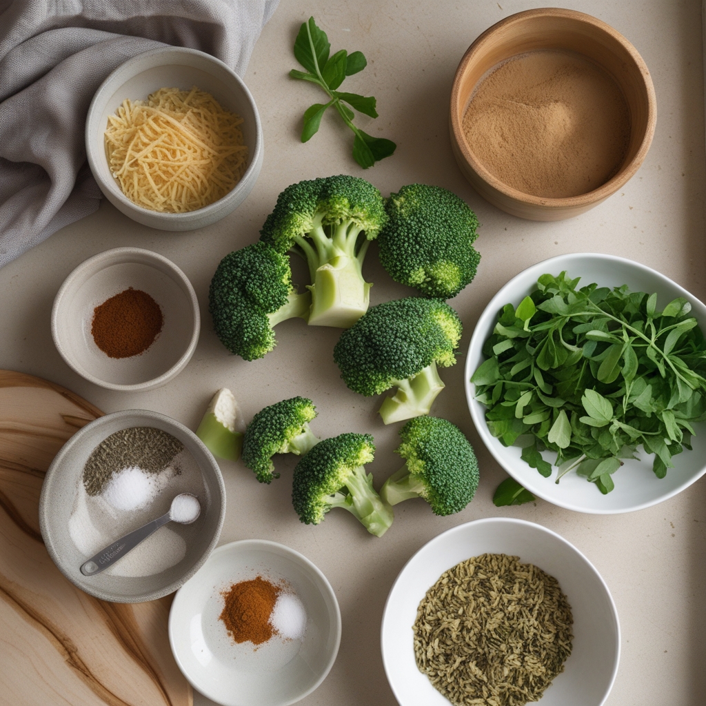 Ingredients for Parmesan Roasted Broccoli – Easy Homemade Crispy Side Dish