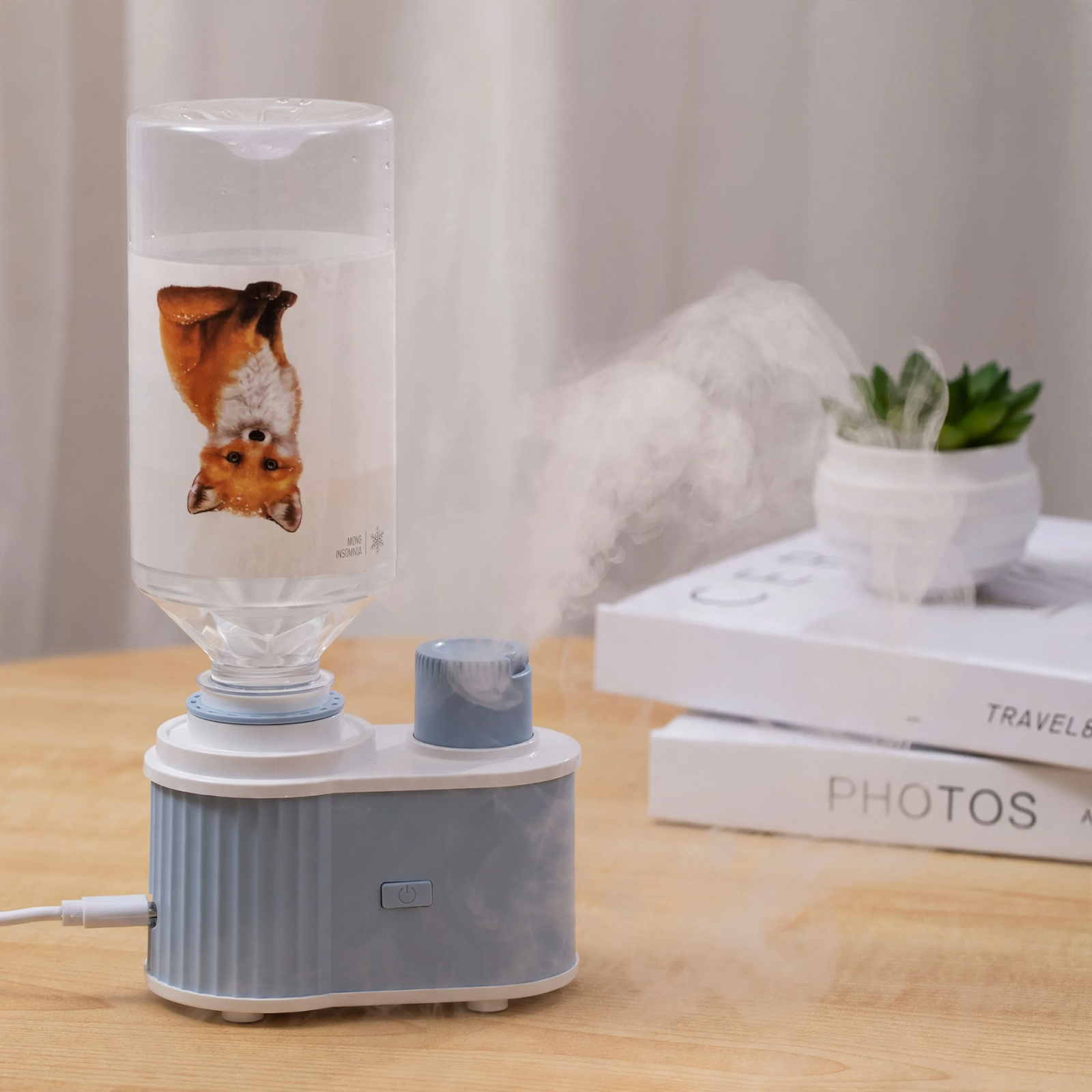 Ultrasonic aroma diffuser with water bottle, 0.5 L
