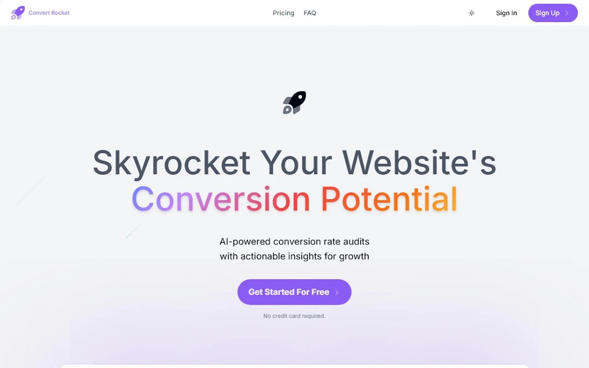 Captura de Convert Rocket