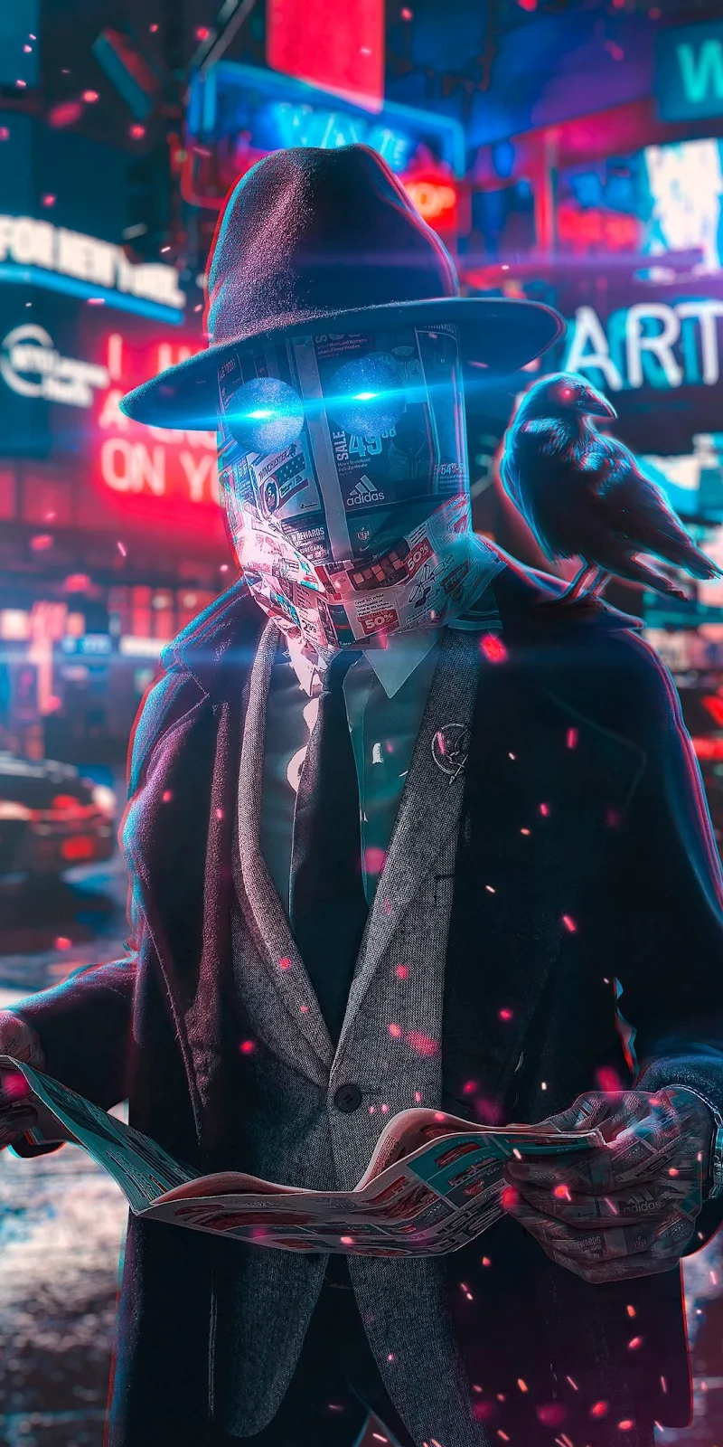 A Cool Unknown Guy, Light, Purple, Fashion, Coat Full HD iPhone Wallpaper for Free Download in High Quality [1080x2160]