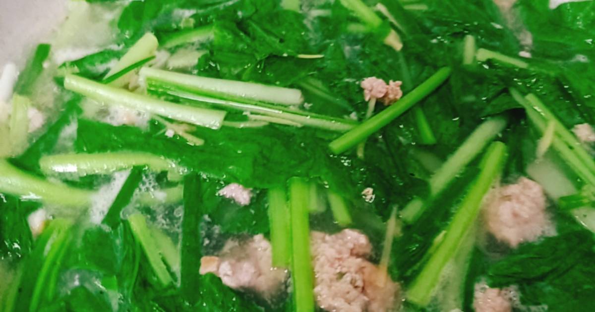 Canh cải ngọt nấu thịt