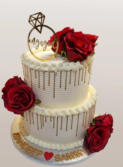 2 Tier Engagement Fresh Cream Cake CB-RC217