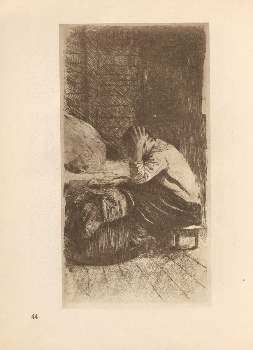 Frau an Wiege 1925