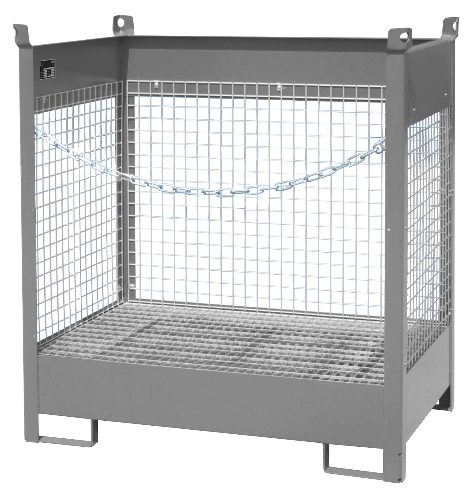 Vaten-stapelpallets FSP-2 D, gelakt, Muisgrijs