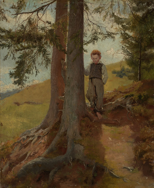 Bauernjunge am Waldrand ca 1862