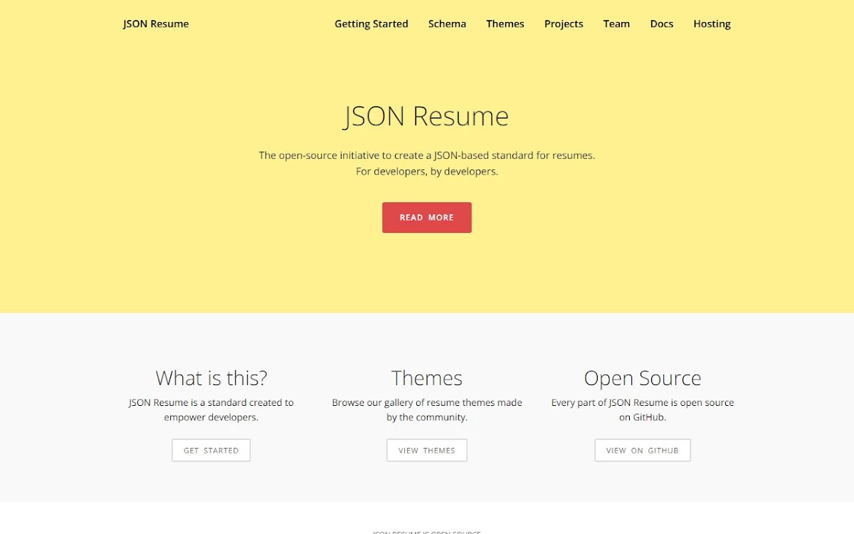 Captura de JSON Resume