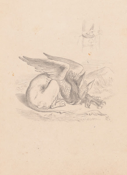 Drawing of the Gryphon asleep 1866