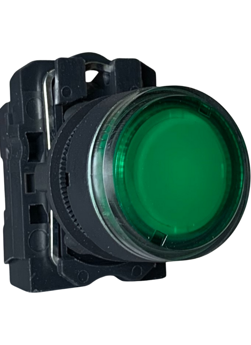 Illuminated Push Button 24VAC Protected LEDs Green 1N/O
