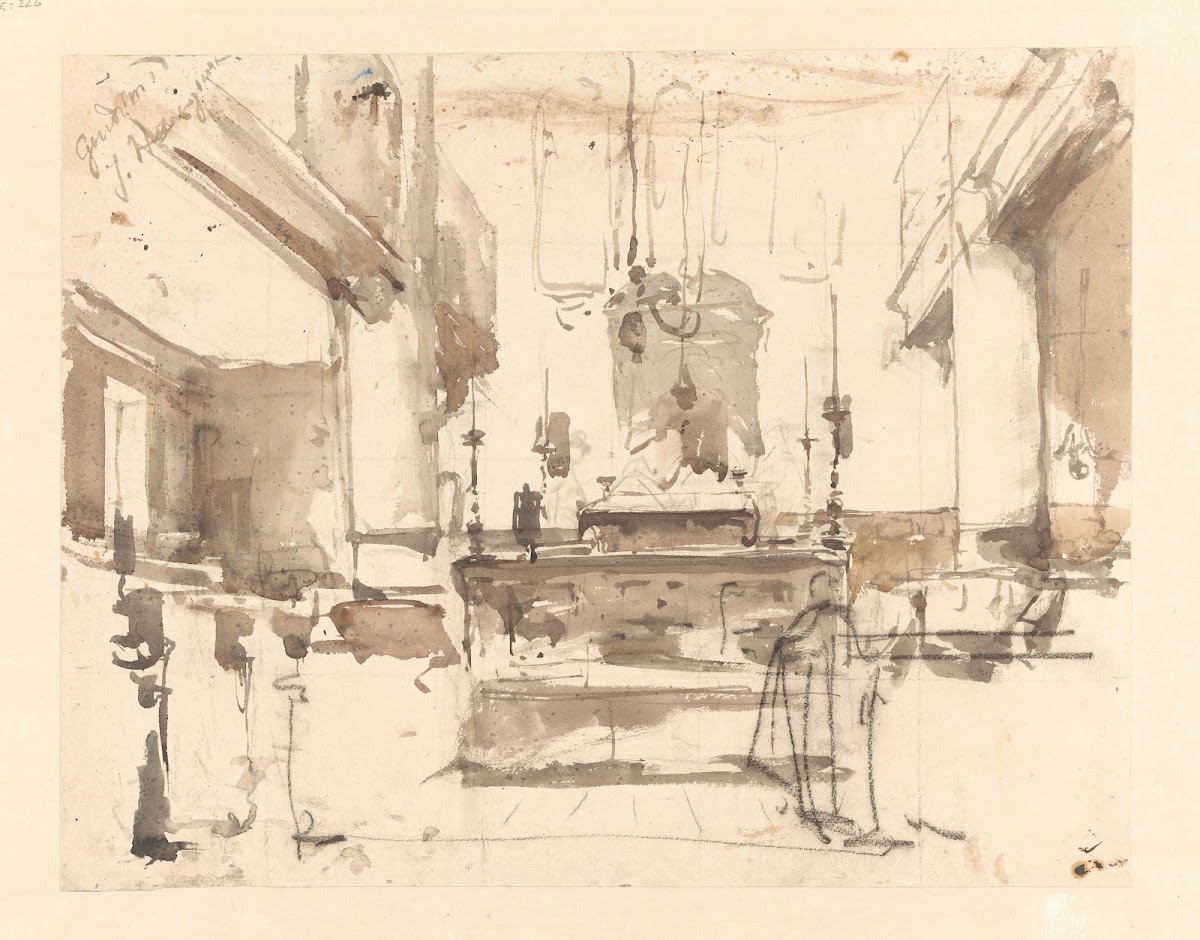 Interieur van een synagoge 1827   1891