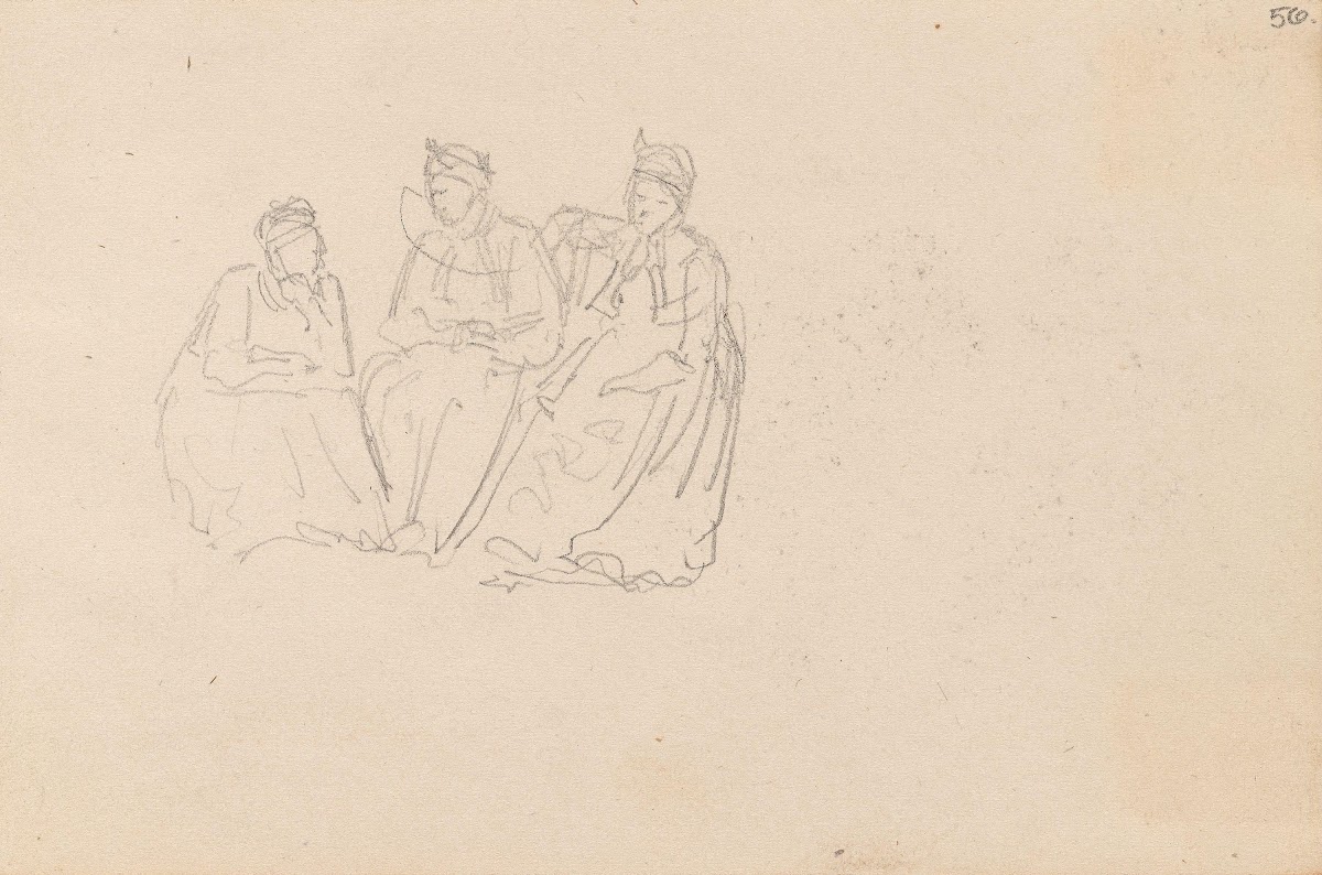 Figurstudier fra bryllup i Gulsvik 1849