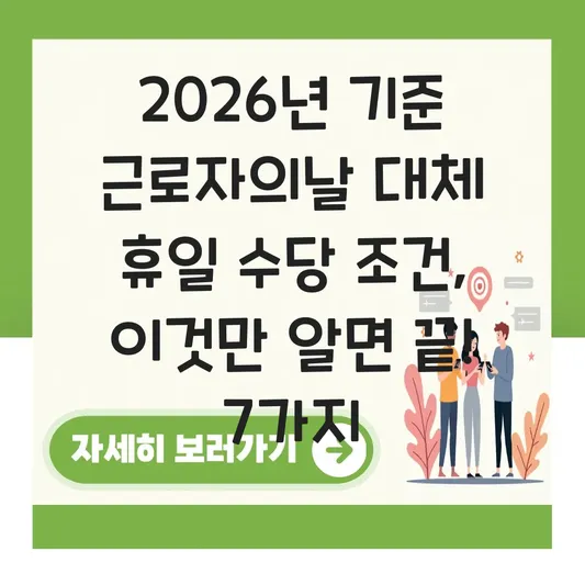 근로자의날 대체 휴일 수당 조건
