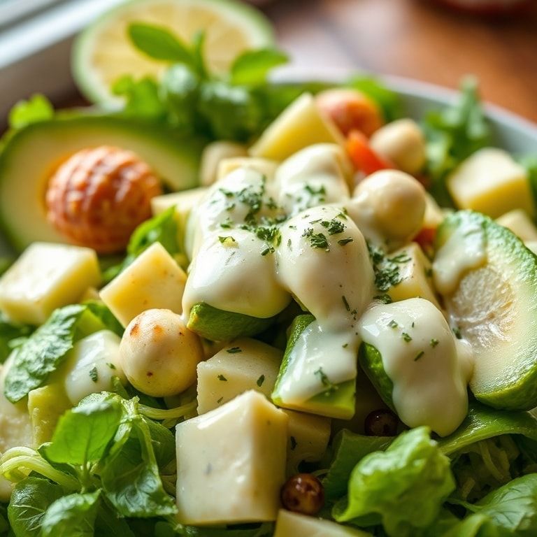 Fresh Avocado Salad with Creamy Lime Dressing – Easy, Homemade & Refreshing