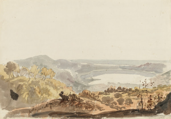 View of Lake Nemi looking towards Rome