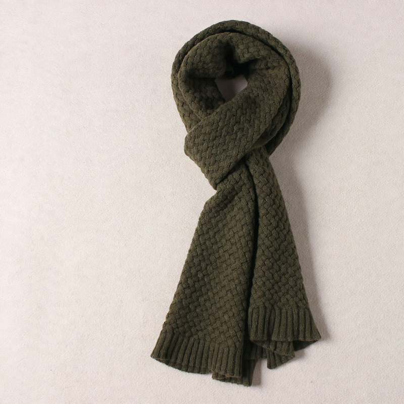 Knitted scarf made of pure merino wool, 185 cm