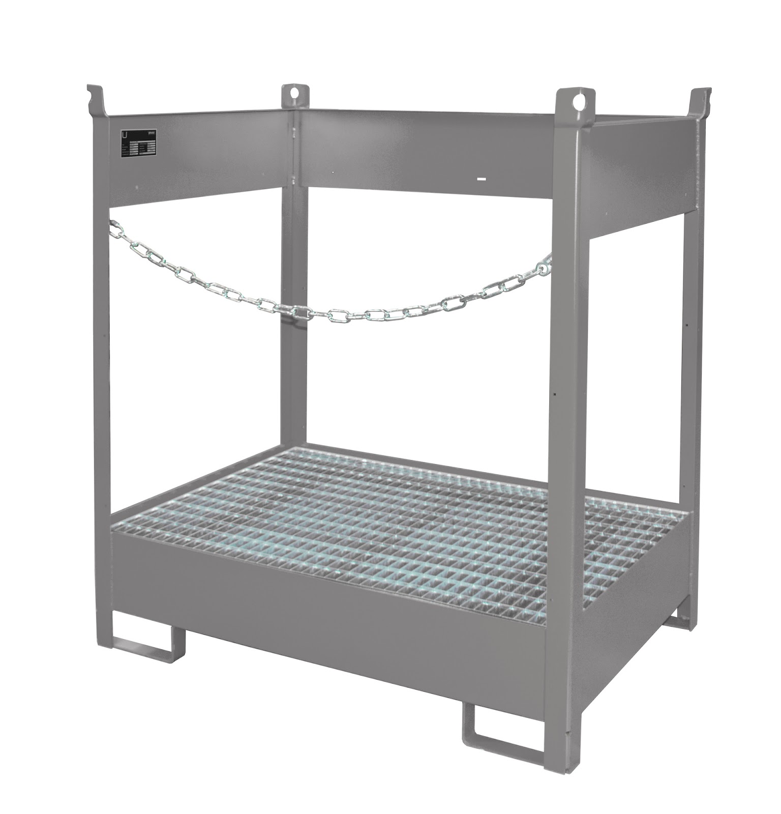 Vaten-stapelpallets FSP-2, gelakt, Muisgrijs