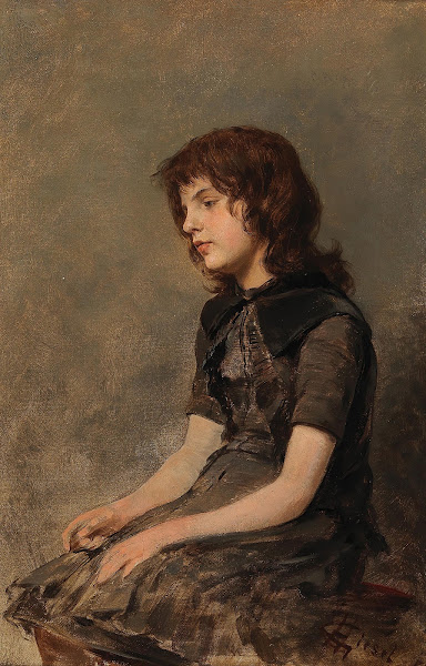 A Young Girl Sitting 1885
