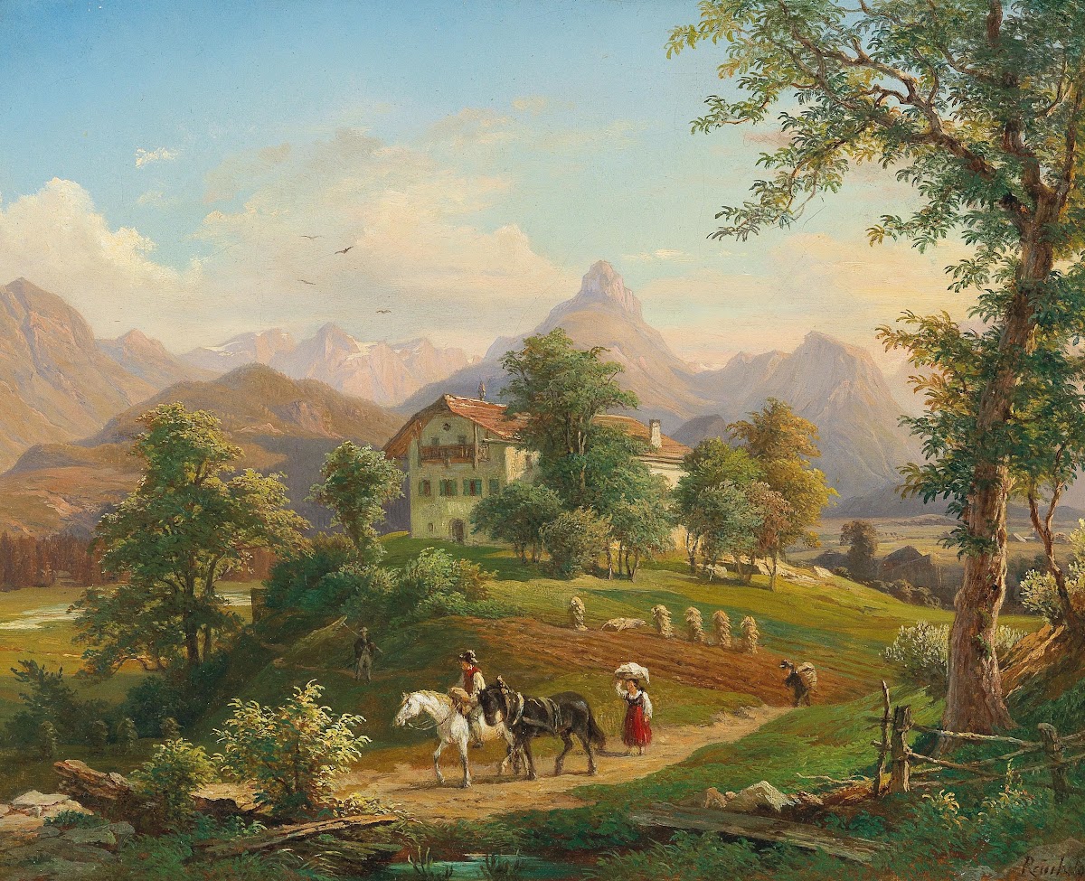 Nach der Ernte im Hintergrund Loser und Trisselwand