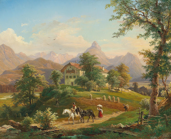 Nach der Ernte im Hintergrund Loser und Trisselwand