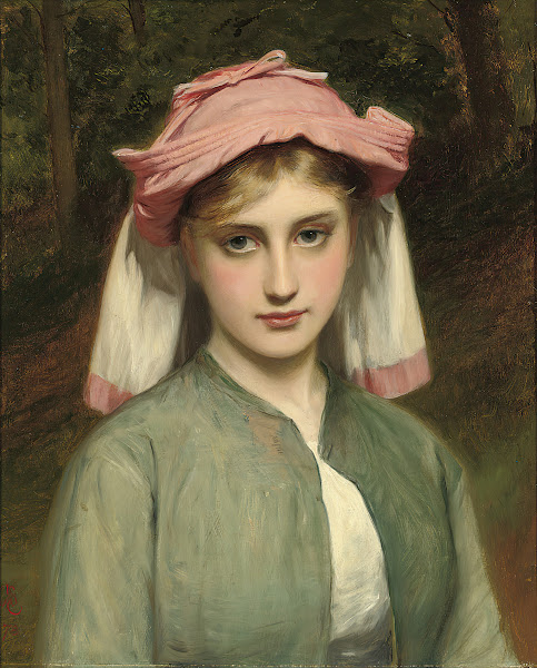 Portrait of a young girl in a forest 1878