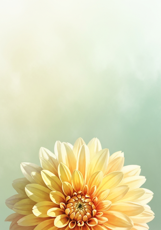 Yellow Flower Macro Watercolor Art
