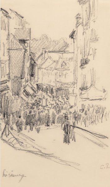 Scene de rue Lisieux 1901