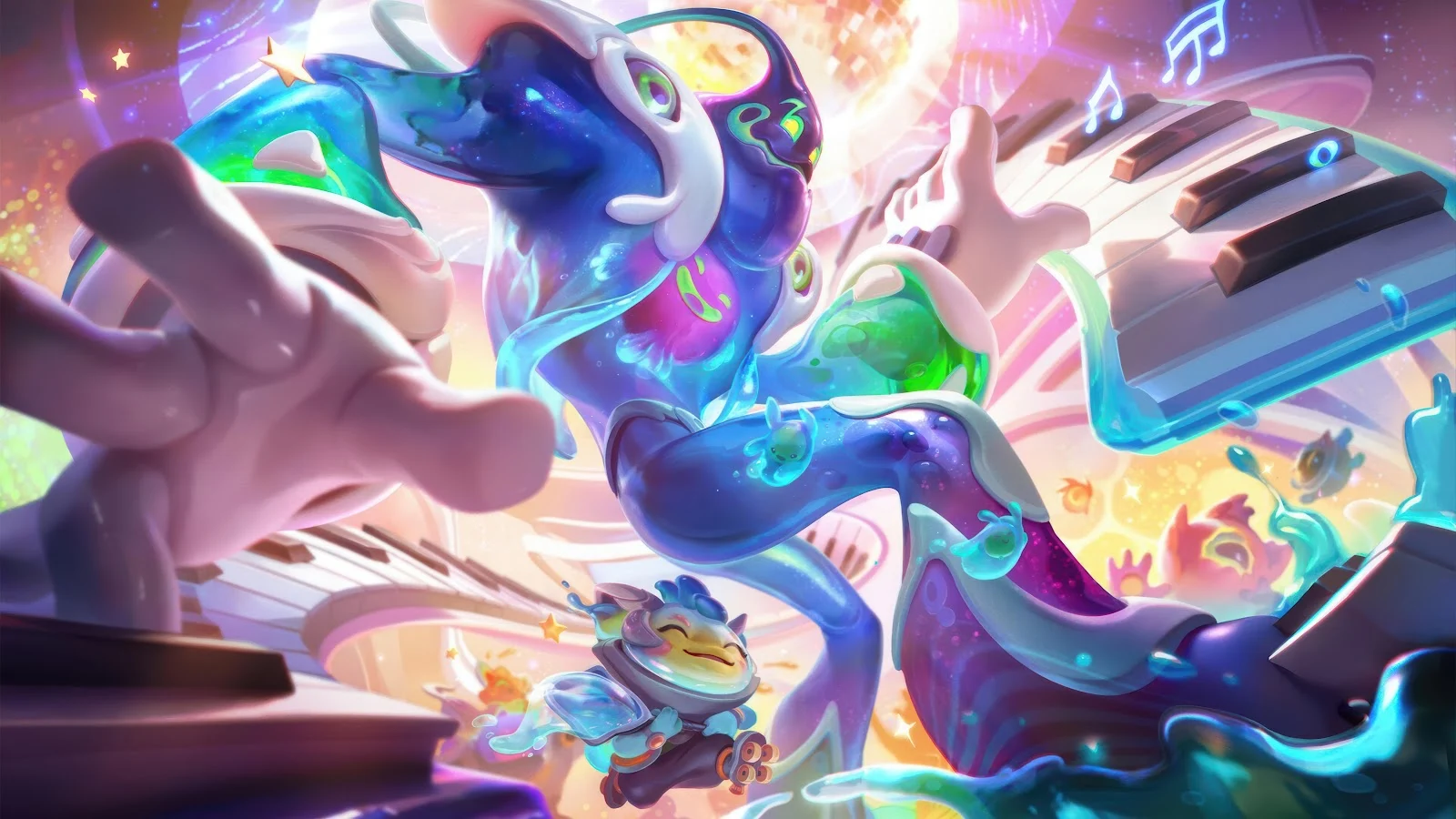 Space Groove Zac Splash Art - Digital Game Art 8K Wallpaper (7680x4320)