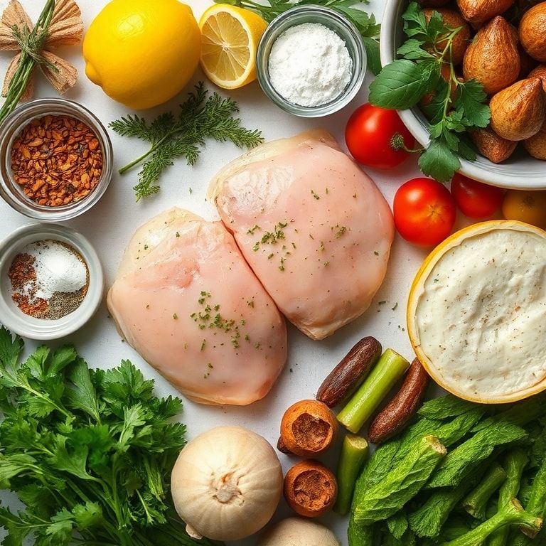 Ingredients for Easy Lemon Garlic Chicken Thighs with Roasted Veggies: Crispy, Juicy 45‑Minute Dinner