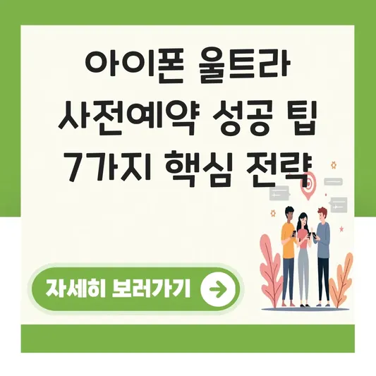 아이폰 울트라 사전예약 성공 팁