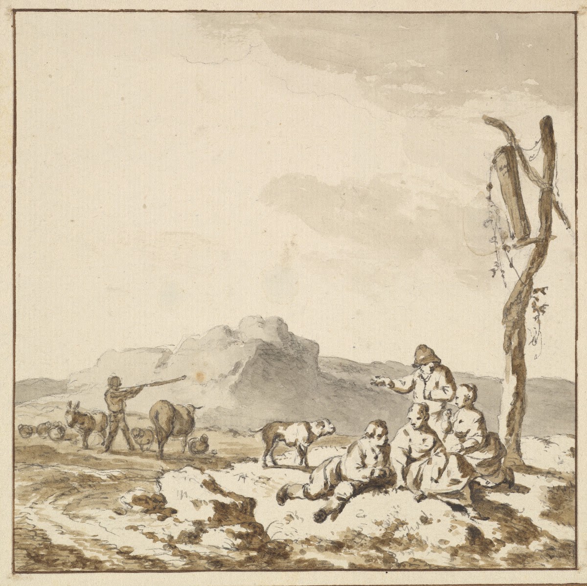 Shepherds at rest late 18th century