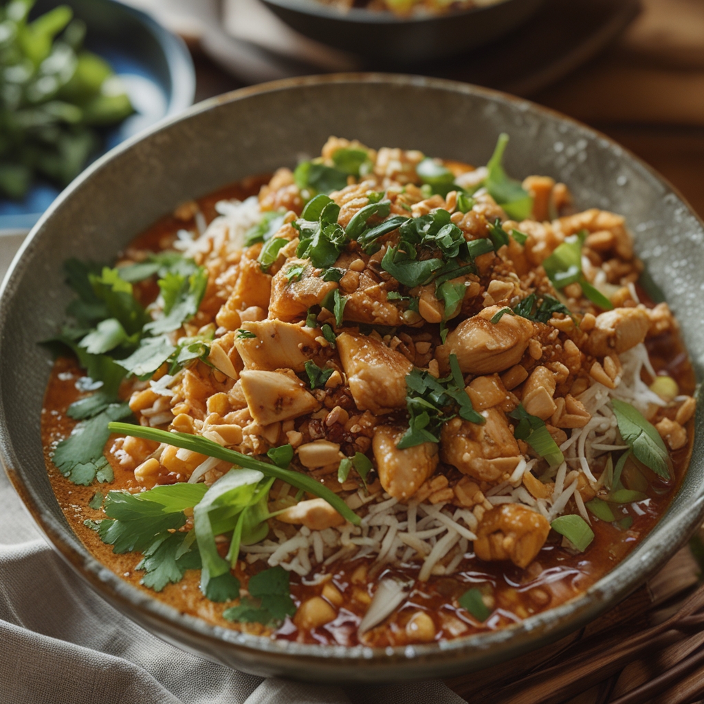 Thai Peanut Chicken Buddha Bowl - Easy, Flavorful Weeknight Meal finished