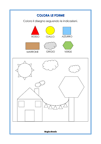 Anteprima della prima pagina: Colora le forme