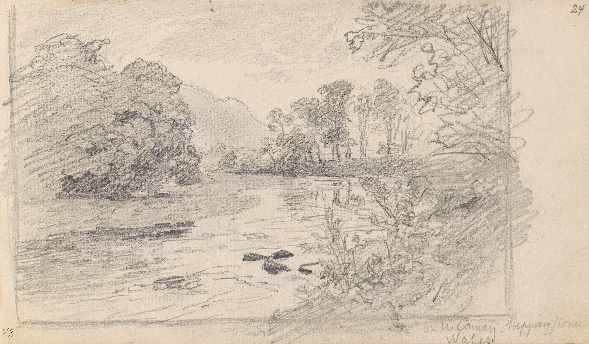 Stepping stones over River Conwy 1862