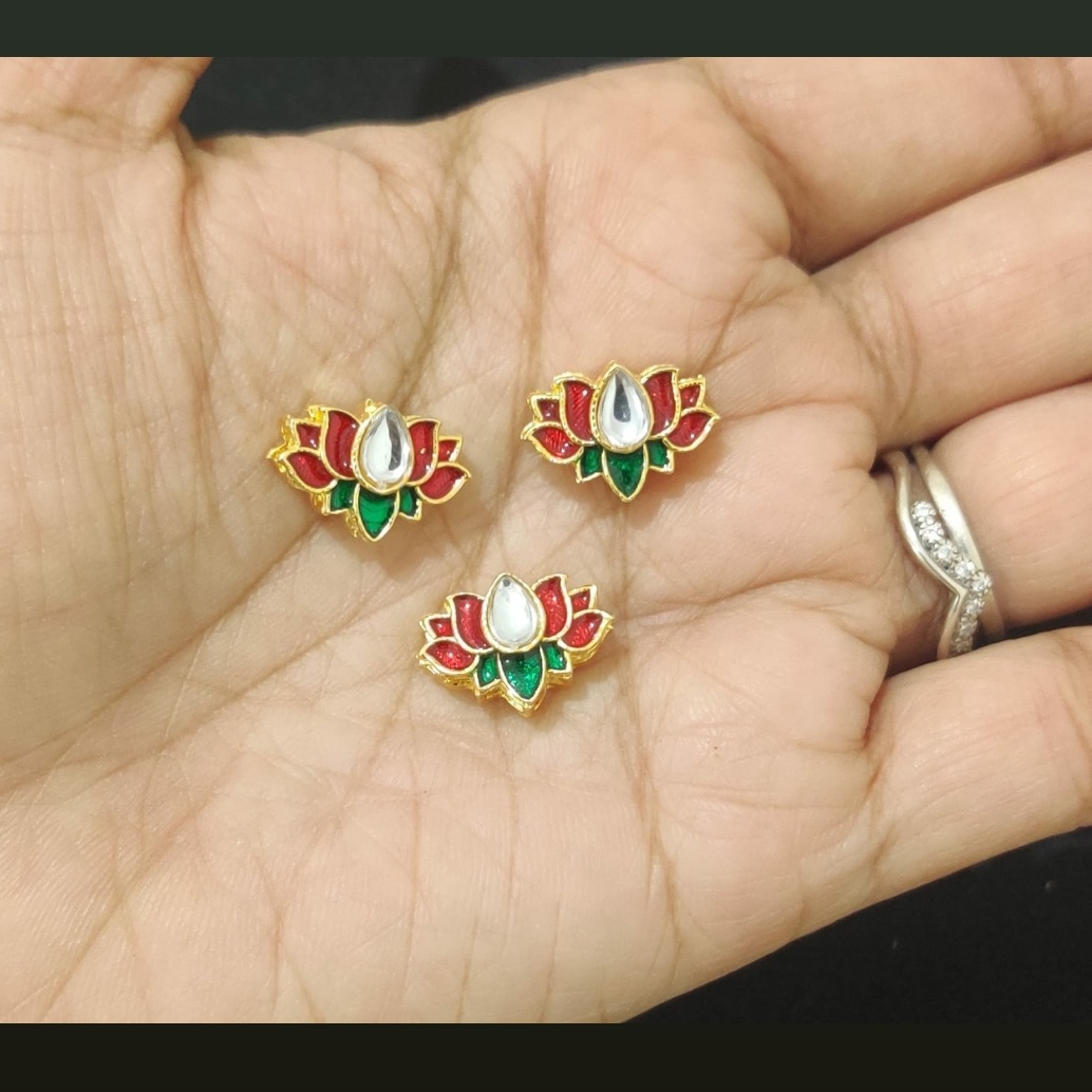 Small Red Green Meena Lotus-L243-pack of 3