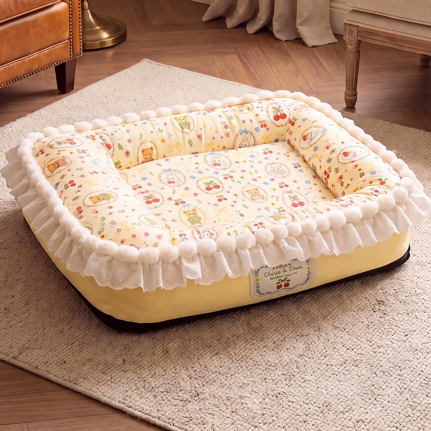 Pet lying mat, elliptical, washable, all-season