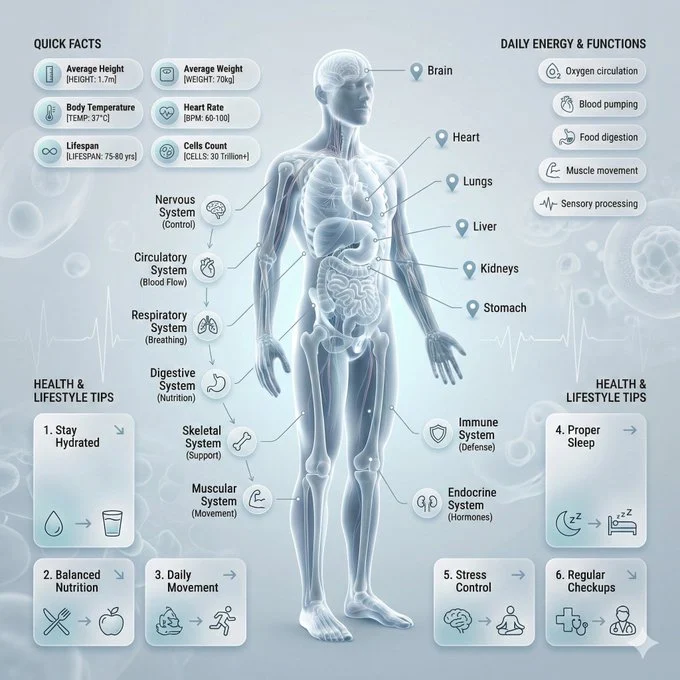 Póster infográfico médico moderno y ultra limpio