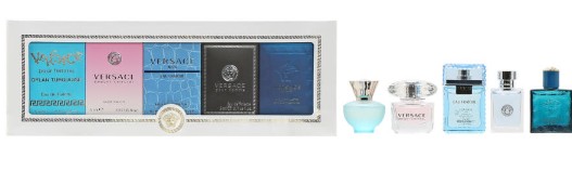 ESTUCHE MINIS VERSACE 5PZS 5ML TURQUOISE + BRIGHT CRYSTAL + MAN EAU FRAICHE + VERSACE HOMBRE + EROS