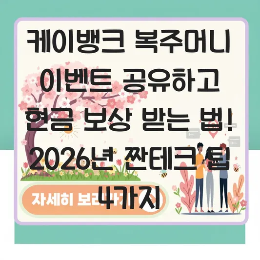 케이뱅크 복주머니 이벤트 공유하고 현금 보상 받는 법 대표 이미지