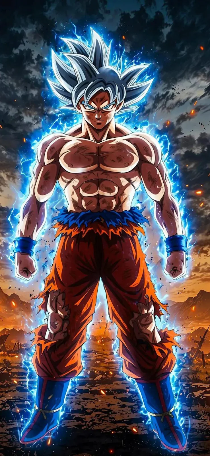 Goku Ultra Instinct Form - Anime Digital Art Full HD iPhone Wallpaper (1179x2556)