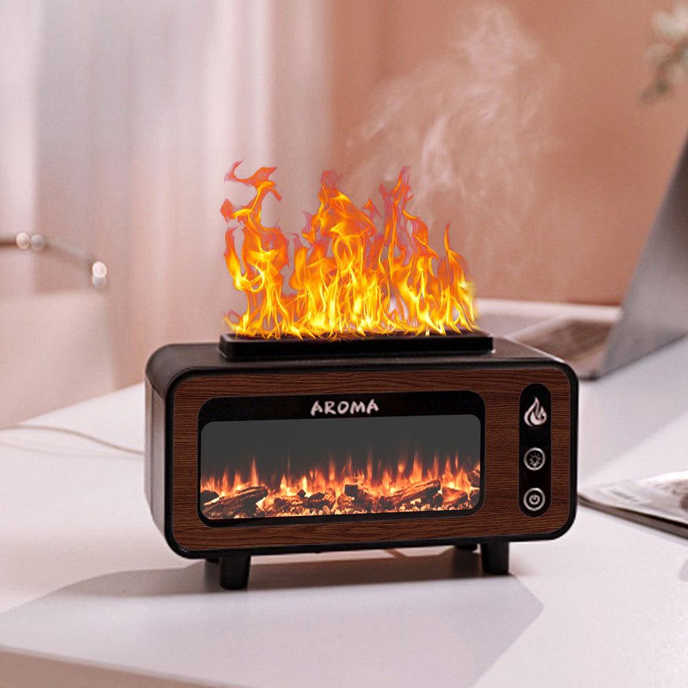 Flame Aroma Diffuser with Ultrasonic and LED